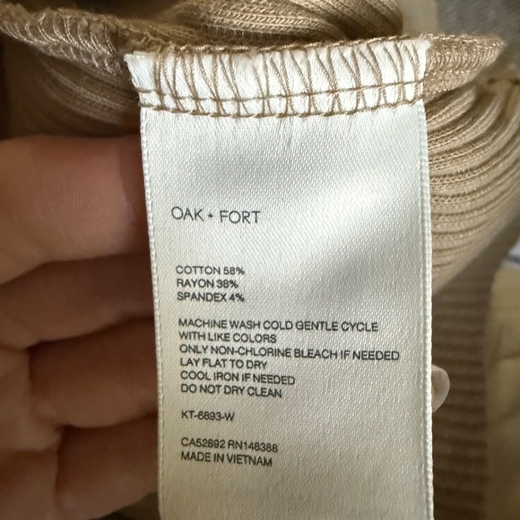 Oak + Fort Ribbed Racerback Tank | Size L | Dark Beige - Picture 6 of 6